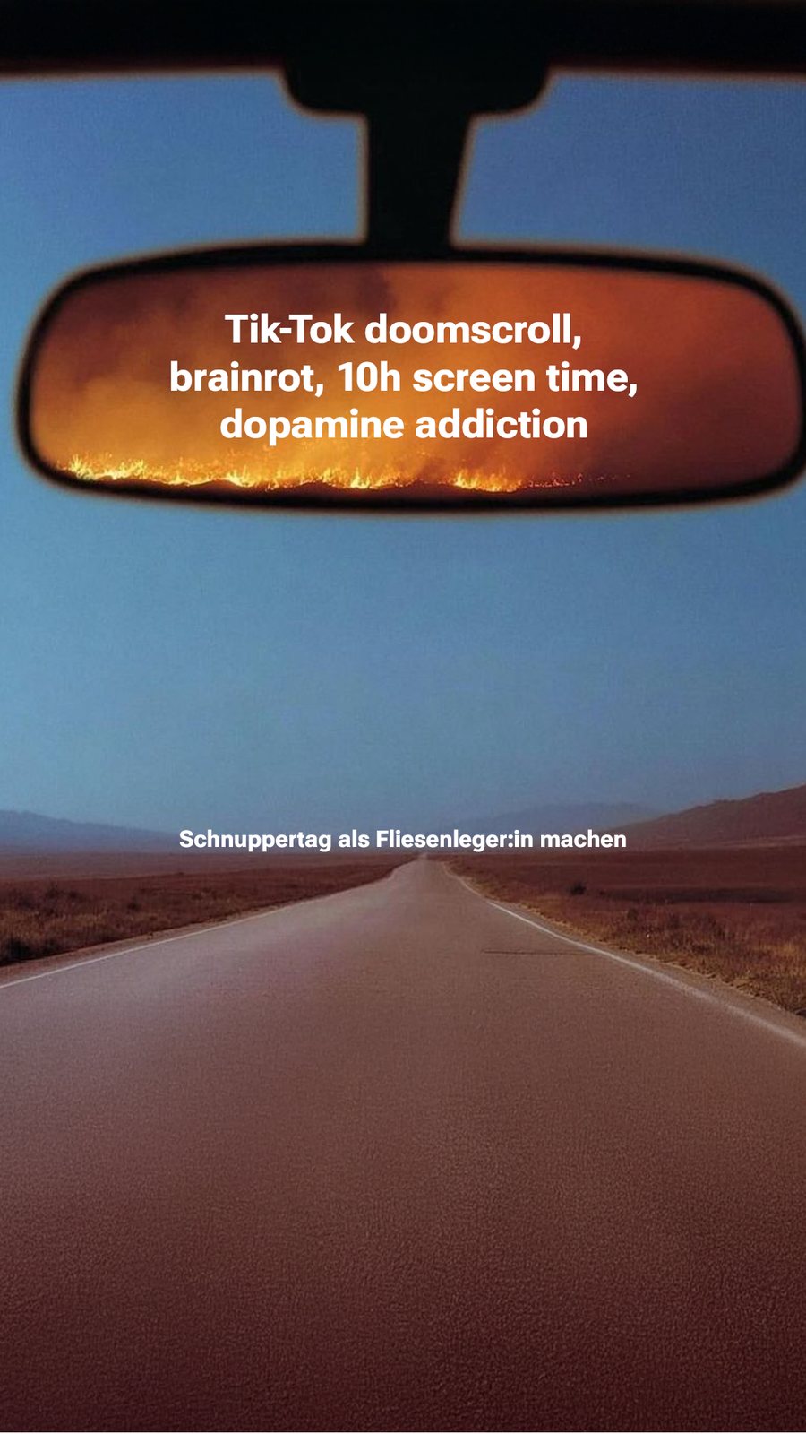 Kampagnenmotiv: TikTok-Doomscroll gegen Schnuppertag als Fliesenleger:in
